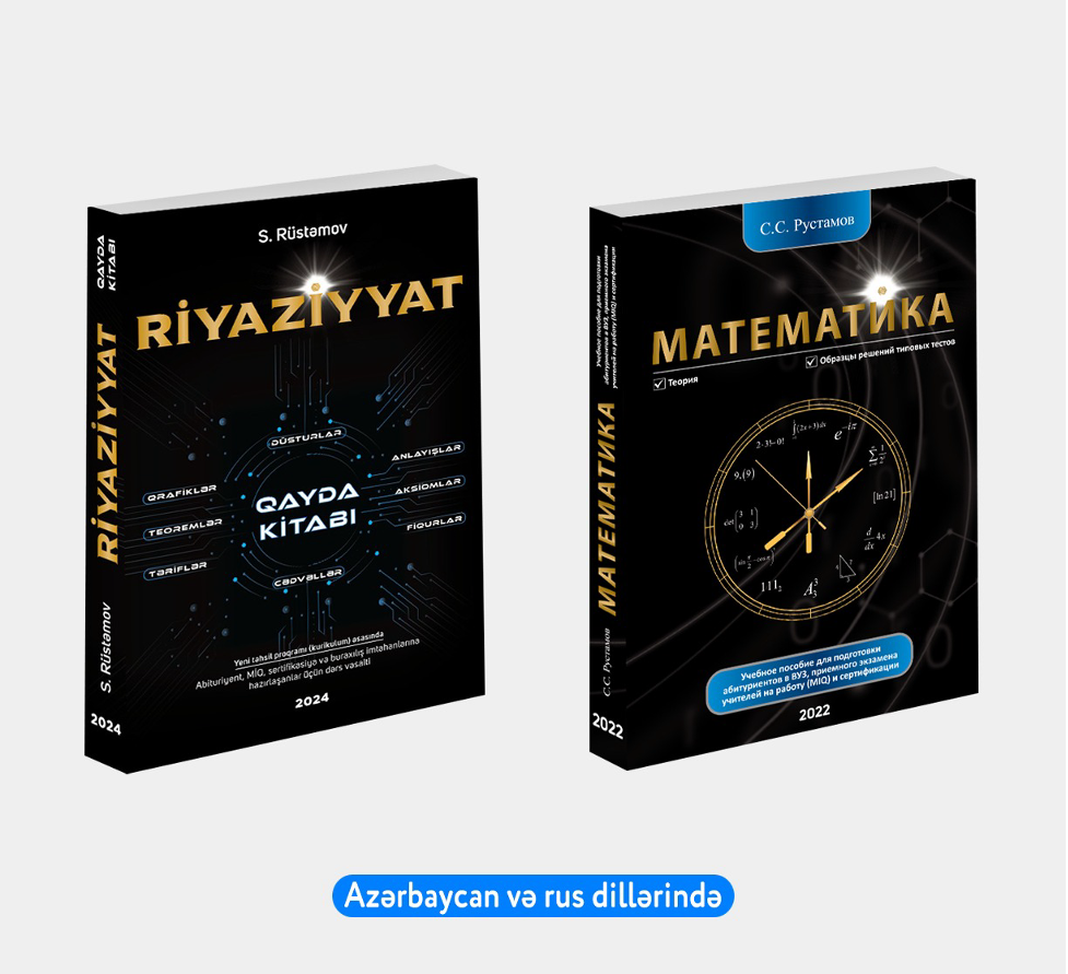 RİYAZİYYAT QAYDA kitabı (Azərbaycan və rus dillərində)